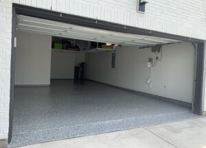 A close-up of a well-maintained industrial floor with a shiny, durable coating.