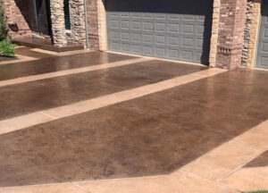 A floor being coated with a protective layer, showing the durability of the surface.