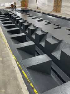 Another angle of the completed surface coating project, highlighting the finish's smooth texture.