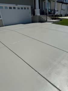 A floor project completed with a durable, shiny protective coating.