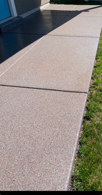 professionally completed concrete coating project