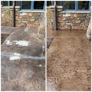 Before and After photo of walkway by hermetic