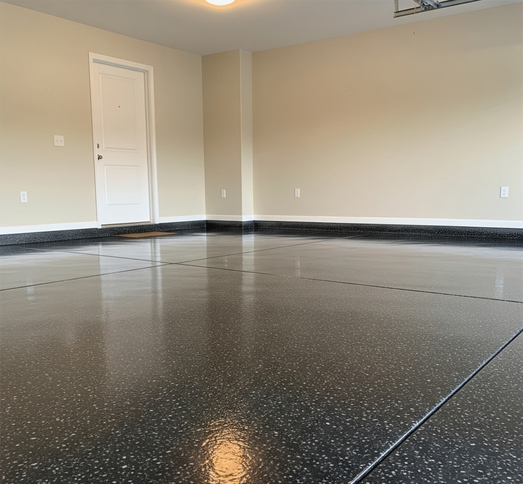 Epoxy Garage Coatings in a Utah home by Hermetic Coatings