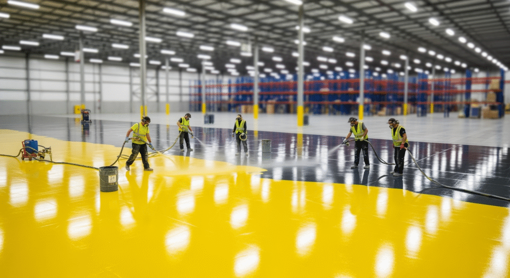 commercial floor coatings in utah warehouse