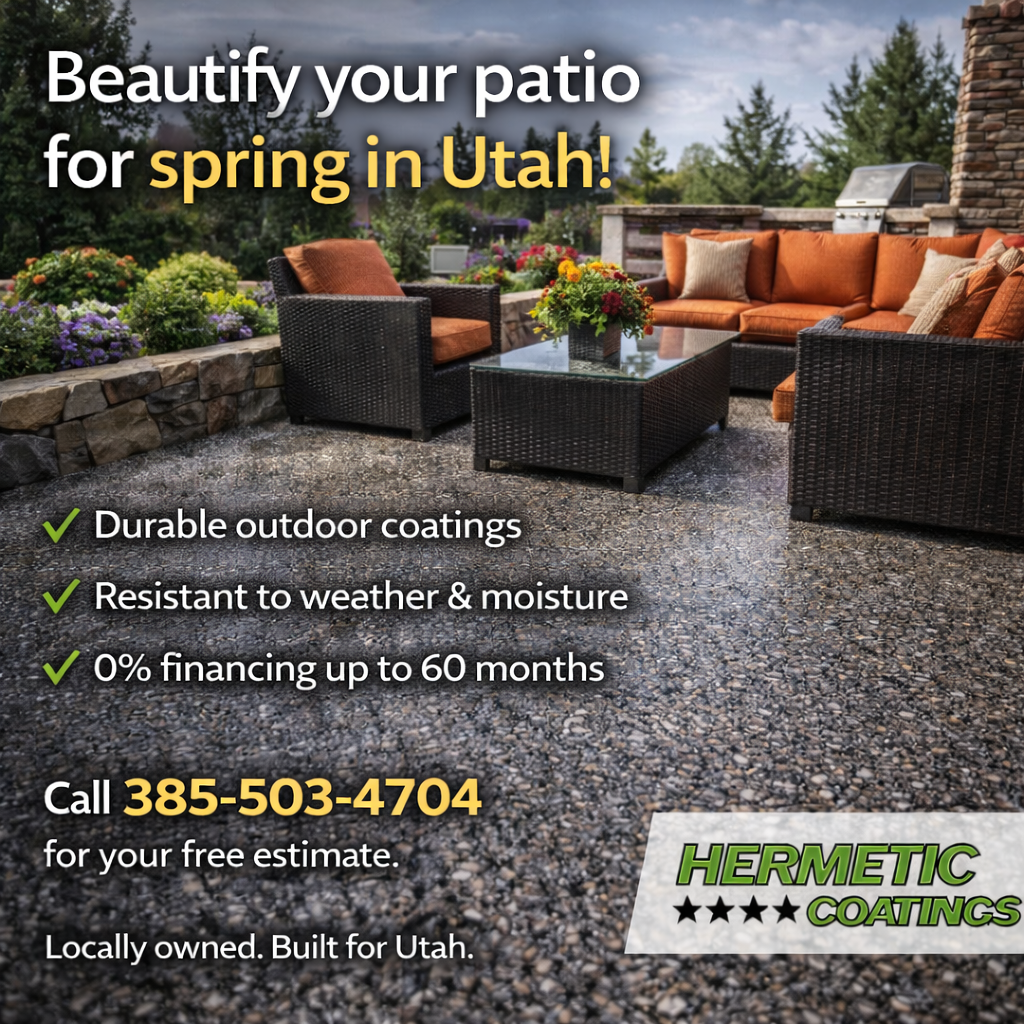 patio concrete coated in salt lake city
